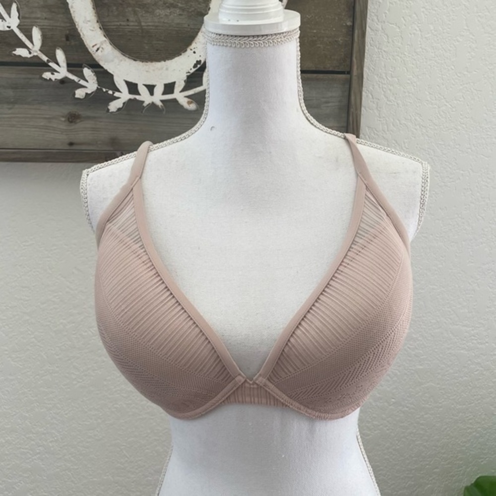 Thirdlove everyday beige tan lace plunge bra size 36F